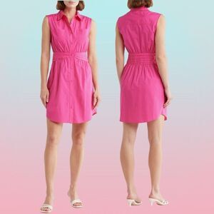 NWT Derek Lam 10 Crosby “Cora” sleeveless shirt dress in Magenta Size 8